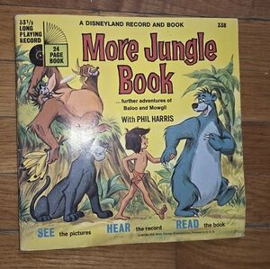 More Jungle Book Read Along Book and 33 1/3 Record 1969 #3960 Disneyland